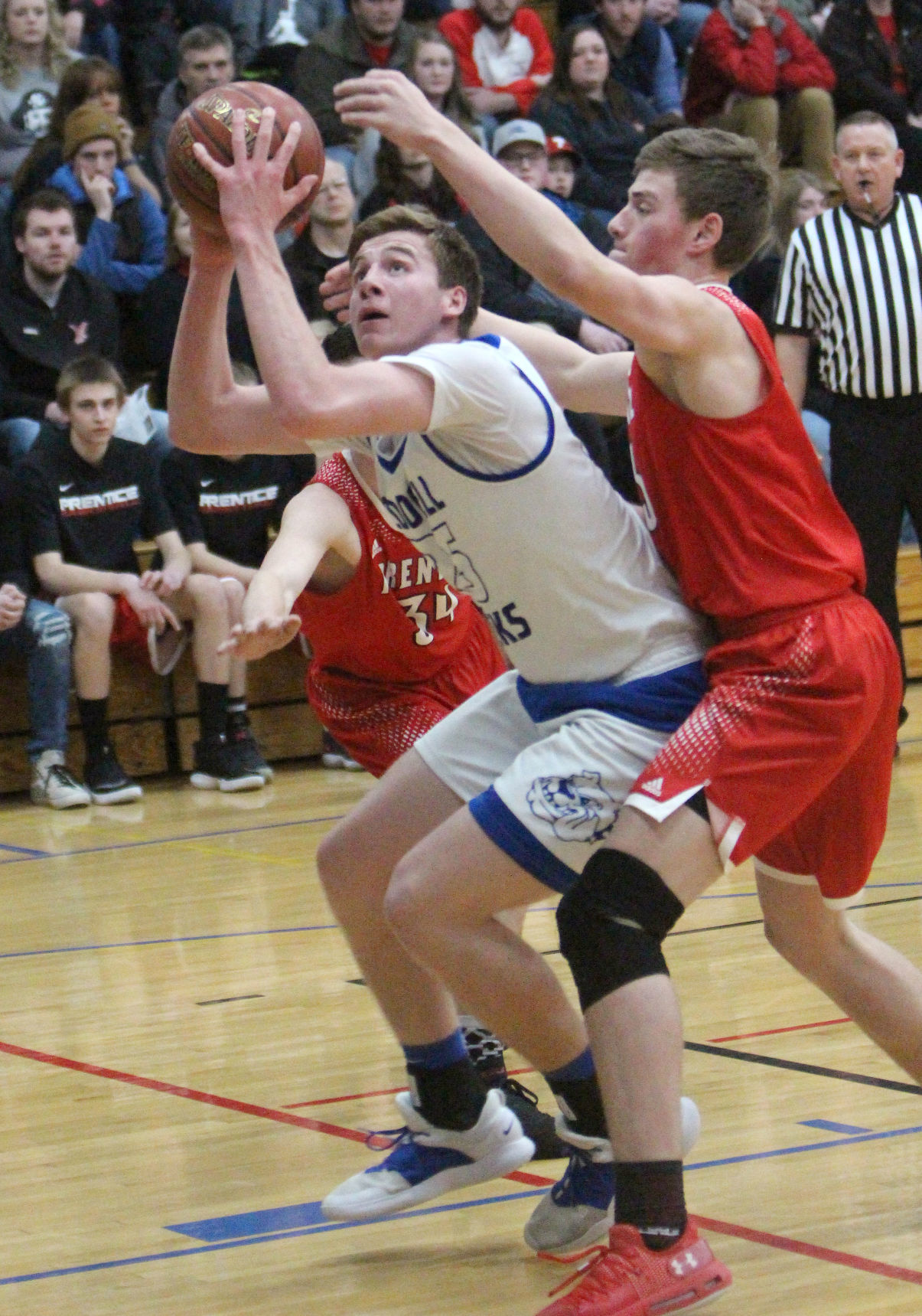 Prentice at McDonell boys basketball 3-2-19